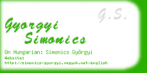 gyorgyi simonics business card