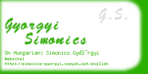 gyorgyi simonics business card